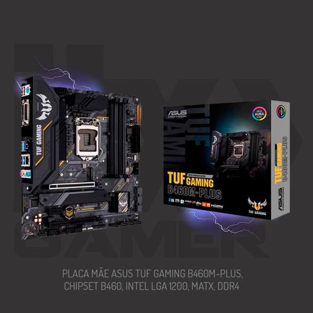 Placa Mãe Asus TUF Gaming B460M-Plus Intel LGA 1200 mATX DDR4