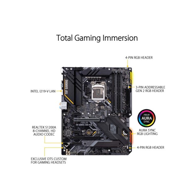 Placa Mãe Asus TUF Z490 Plus Gaming para Intel LGA-1200-G10