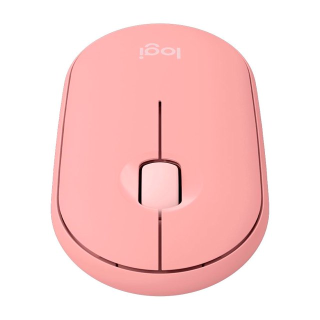 Mouse Logitech Pebble Mouse 2 M350s, Bluetooth e Pilha Inclusa, Clique Silencioso, Rosa - 910-007048