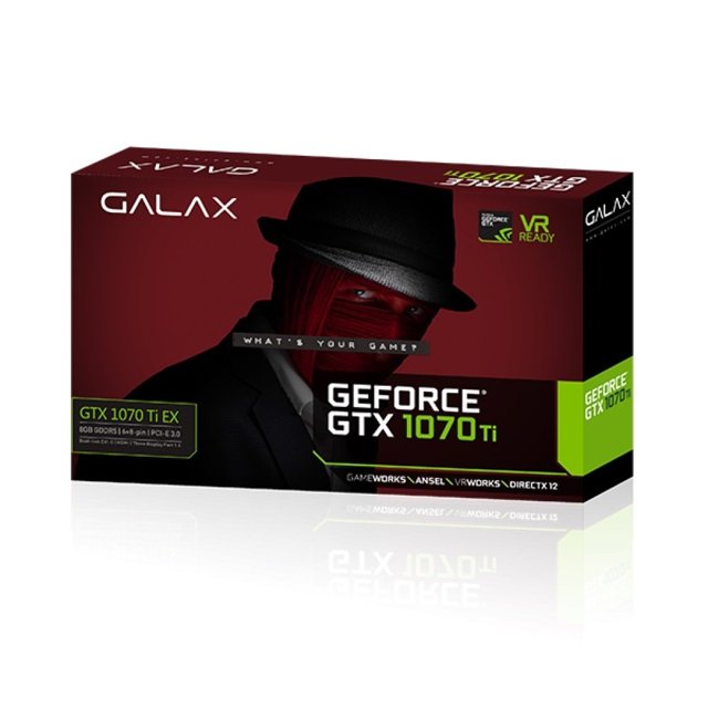 Placa de Vídeo Galax GTX 1070 TI EX 8GB GDDR5 70ISH6DHM9XE