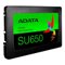 SSD Adata SU650, 240GB, SATA, 3D NAND, Leitura 520MB/s, Gravação 450MB/s, ASU650SS-240GT-R*
