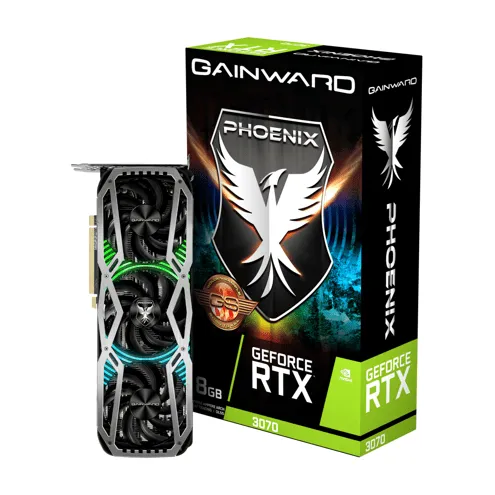 Itx Gamer Placa de Video Gainward GeForce RTX 3070 Phoenix GS 8GB, LHR, GDDR6 256Bits, NE63070S19P2-1041X V1 image