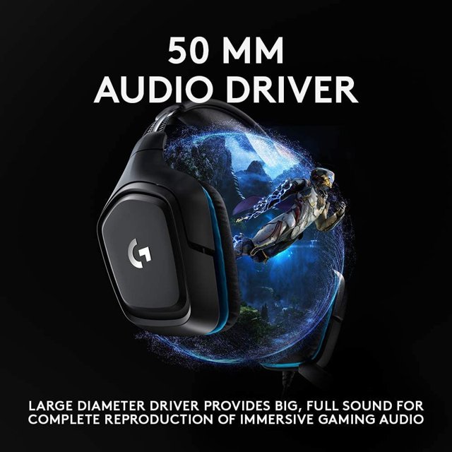 Headset Gamer Logitech G432 7.1 Som Surround, Drivers 50mm 981-000769