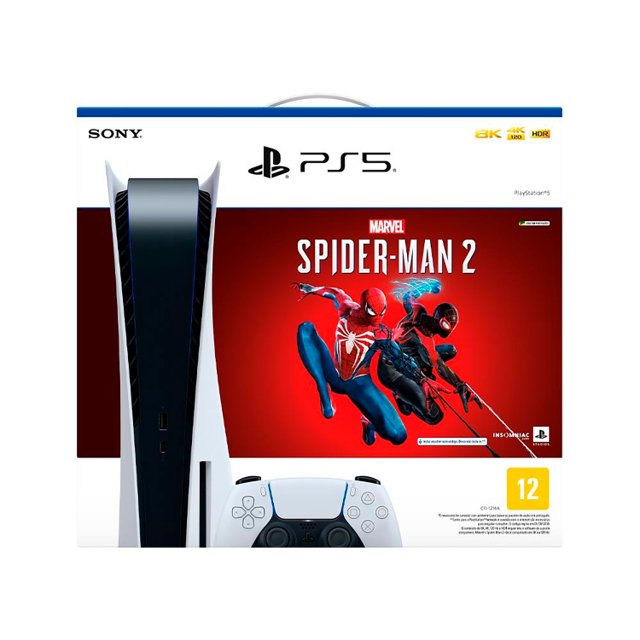 Console Sony Playstation 5 + SPIDER-MAN 2 SO000107PS5, 825GB, 8K, 4K, HDR - CFI-1214A