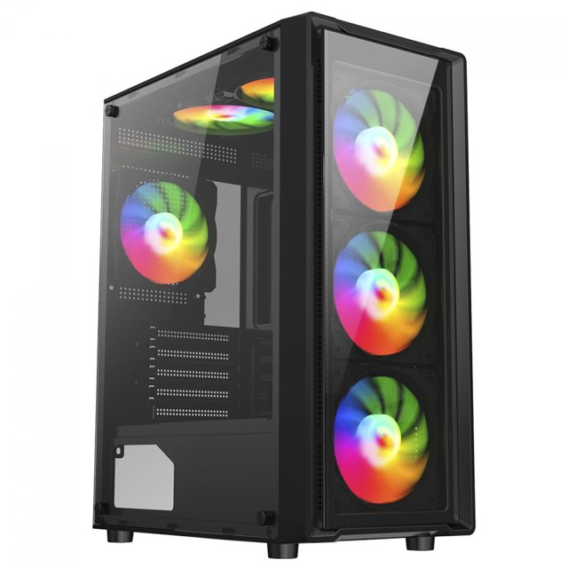 Gabinete Gamer Liketec Sigma, RGB, Mid-Tower, 4x Fans, RGB, Lateral De ...