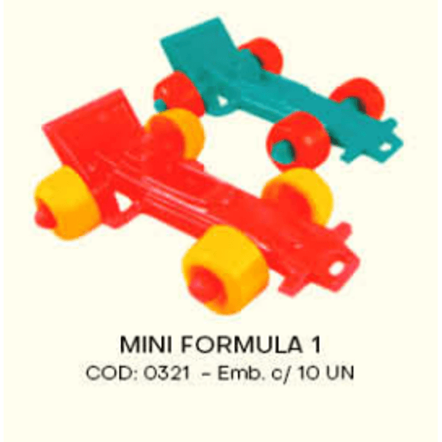Mini Clip Formula Racing KIT MINI FORMULA 1 - C/10 | Cobra Embalagens