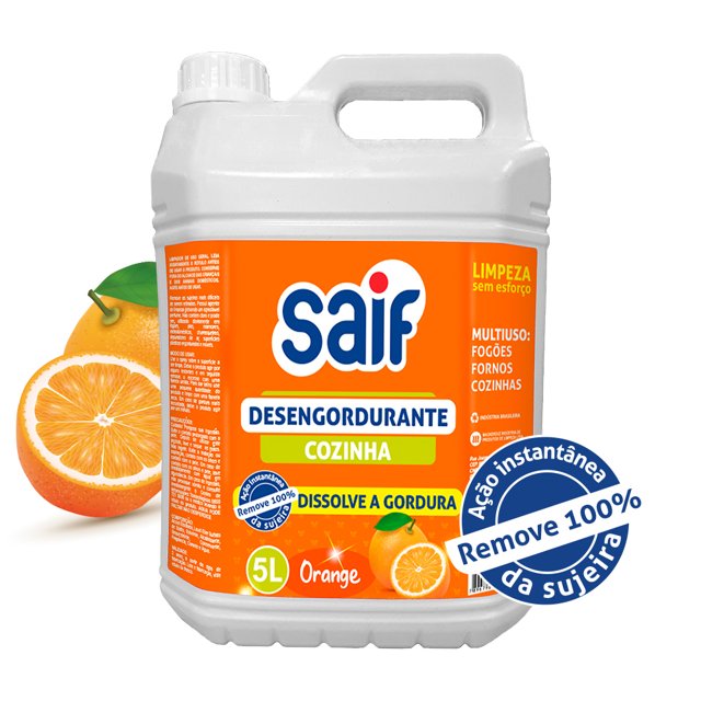 DESENGORDURANTE MULTIUSO SAIF C/ 5 L | Cobra Embalagens