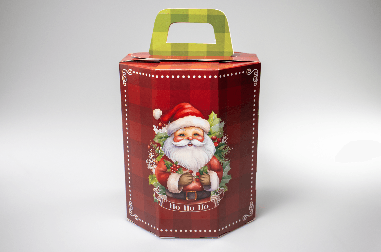 CAIXA OCTOGONAL 250 GR NATAL ELEGANTE | Cobra Embalagens