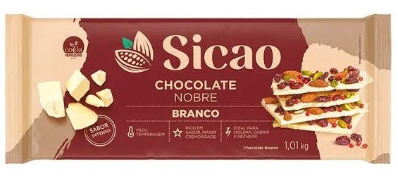 CHOCOLATE BRANCO NOBRE BARRA SICAO 1,01KG