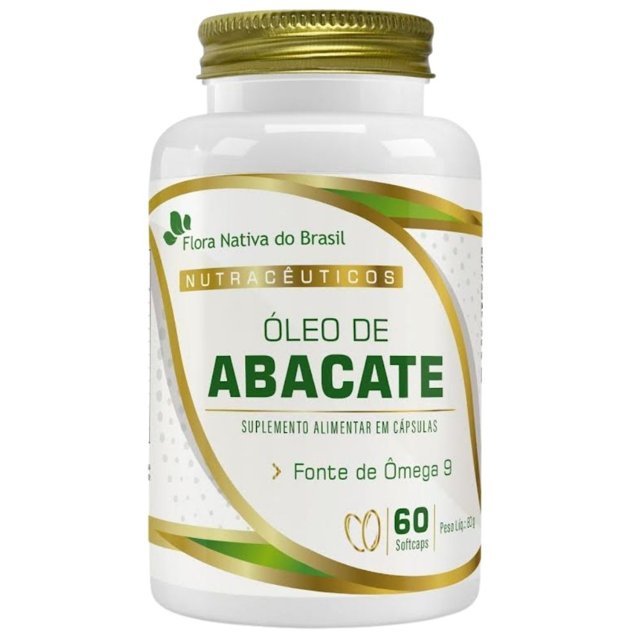 Óleo de Abacate 1000mg 60 cápsulas - Flora Nativa