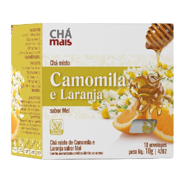 Chá Misto de Camomila com Laranja 10 sachês - Chá Mais