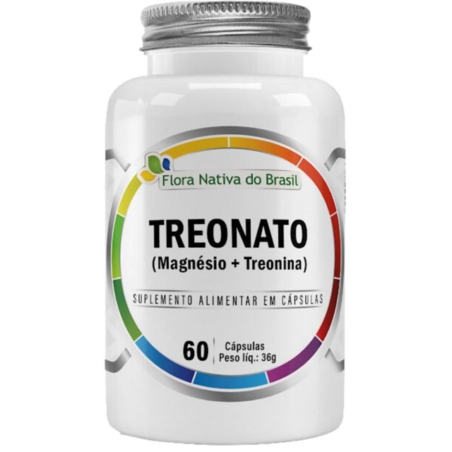 TREONATO ( Magnésio + Treonina) 600mg 60 cápsulas - Flora Nativa
