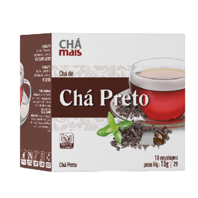 Chá de Chá Preto 10 sachês - Chá mais