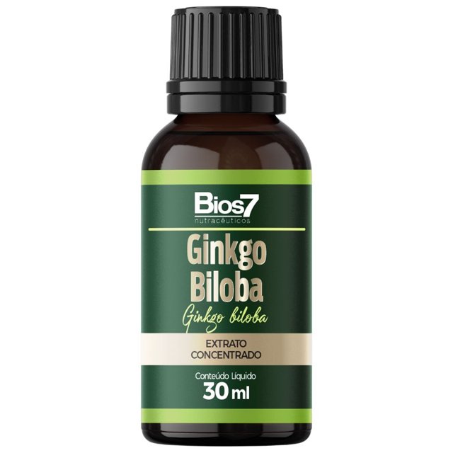Ginkgo Biloba em gotas Extrato Concentrado 30ml - Bios7