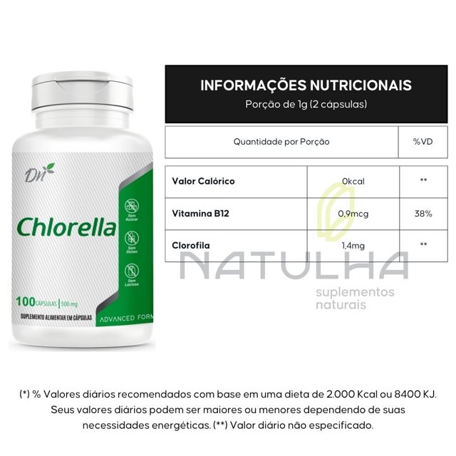 Chlorella 500mg 100 cápsulas - Denature