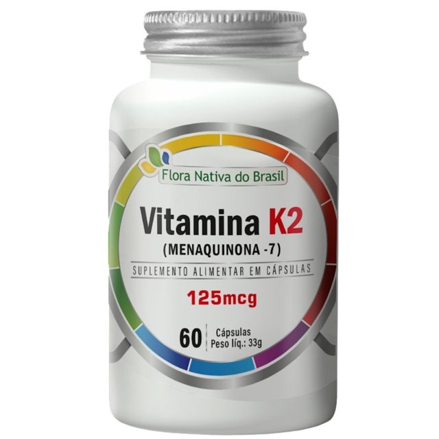 Vitamina k2 (Menaquinona-7)  60 cápsulas - Flora Nativa