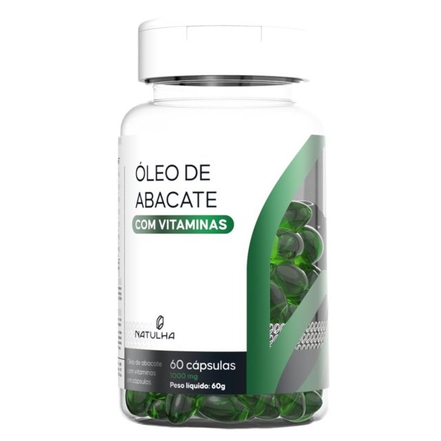 Óleo de Abacate com Vitaminas 1000mg 60 cápsulas - Natulha