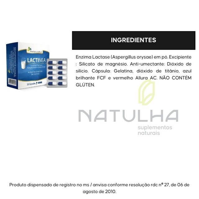 LACTINEA ( Enzima Lactase) 30 cápsulas - Flora Nativa no ATACADO ...