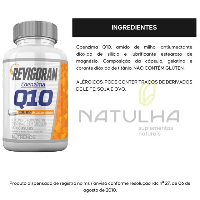 Revigoran Coenzima Q10 100mg 60 cápsulas - Nutrends