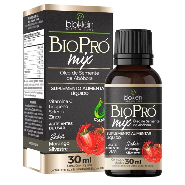 BioPró Mix ( Óleo de semente de abóbora + Licopeno, Selênio, Zinco e Vitamina C) 30ml - Bioklein