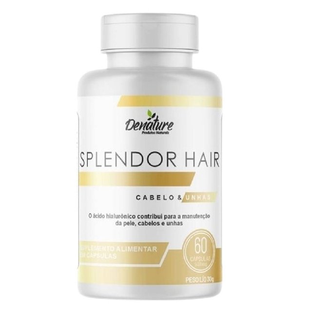Splendor Hair (Ácido Hialurônico + Vitaminas) 60 cápsulas - Denature