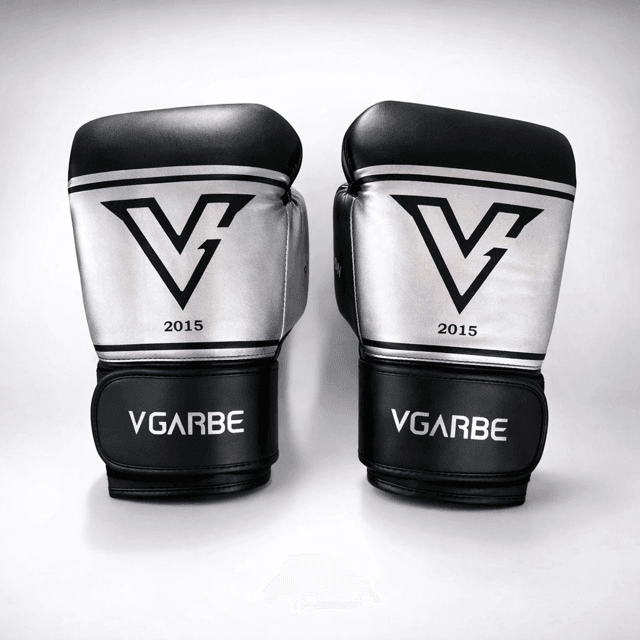 LUVA VGARBE IRON PROFISSIONAL - BOXE E MUAY THAI - PRETO SILVER