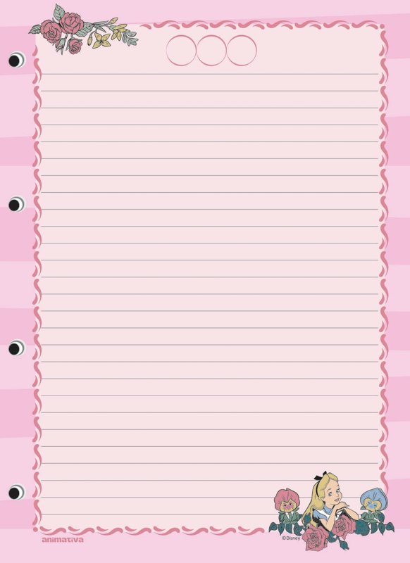 FICHÁRIO COLEGIAL ALICE NO PAIS DAS MARAVILHAS - ANIMATIVA