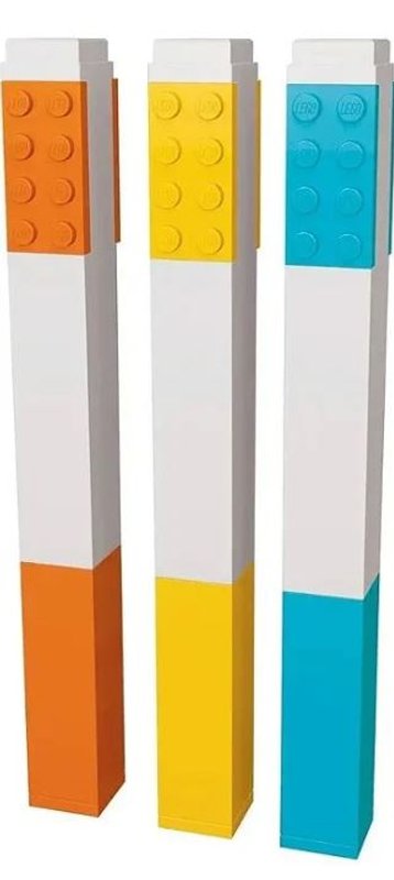 Marca-Texto LEGO 3 Cores – Jandaia | Papelaria Colorir