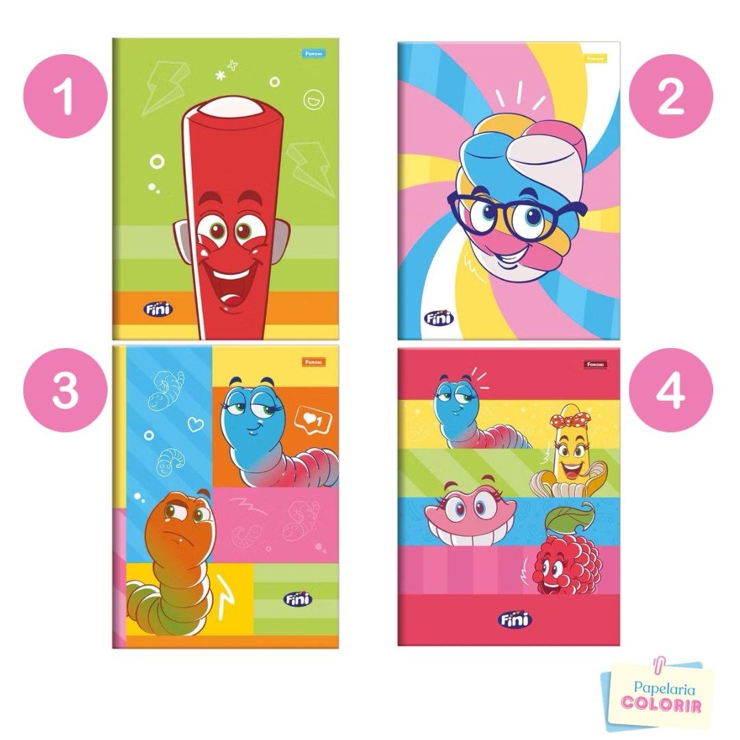 Caderno Brochura Grande Capa Dura Fini - Foroni | Papelaria Colorir