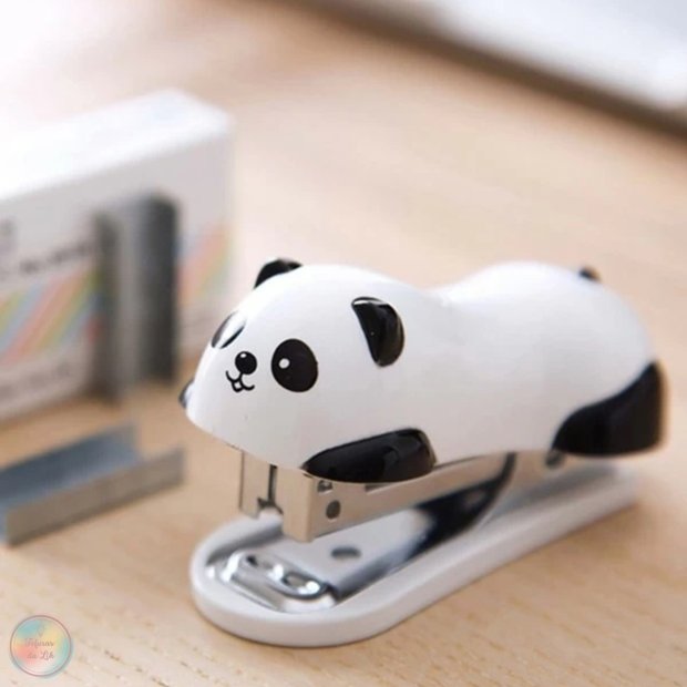 MINI GRAMPEADOR DE PANDA | Papelaria Colorir