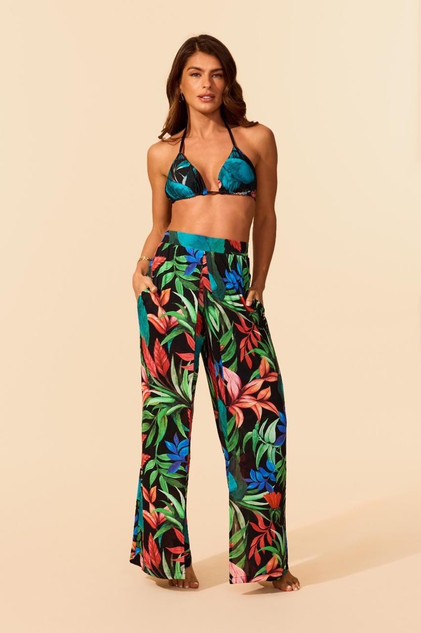 Saída Lua Morena Pantalona Crepe (M, 041) Evva Modas