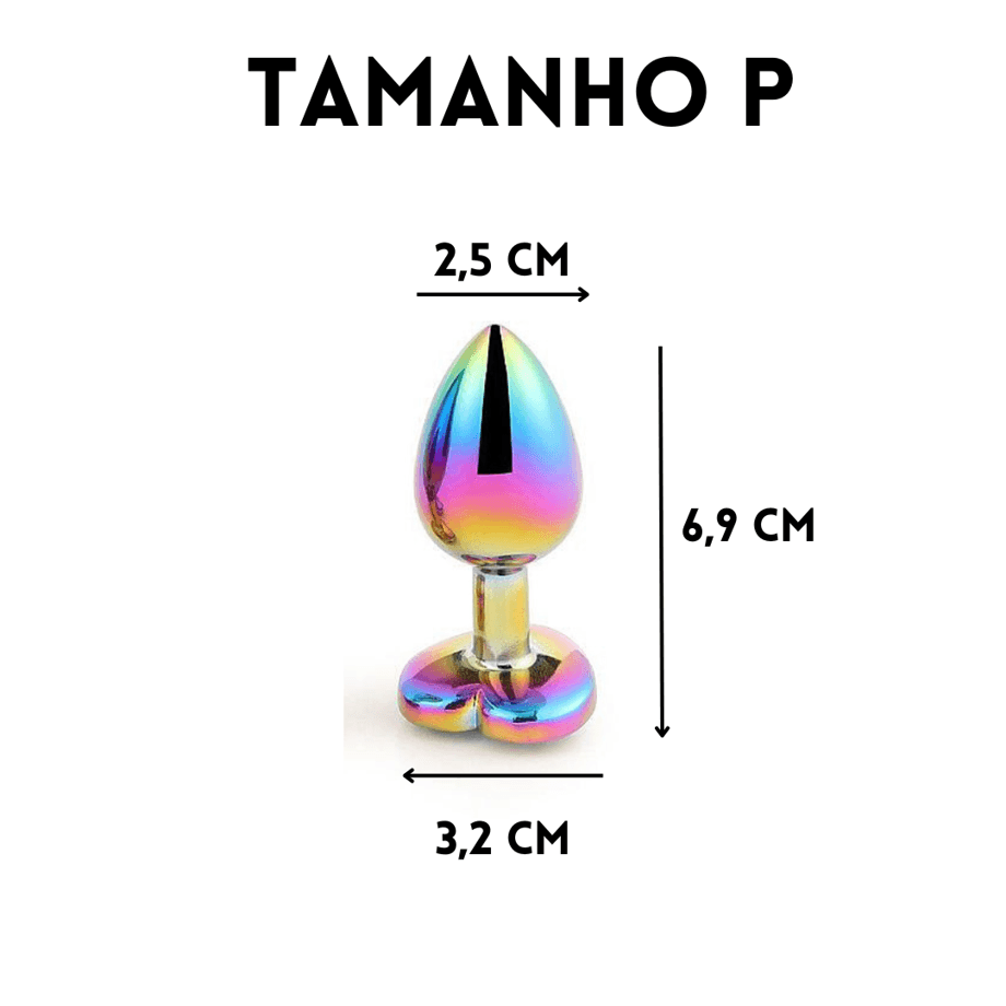 plug anal tamanhos Plug Anal Colorido - TRÊS TAMANHOS