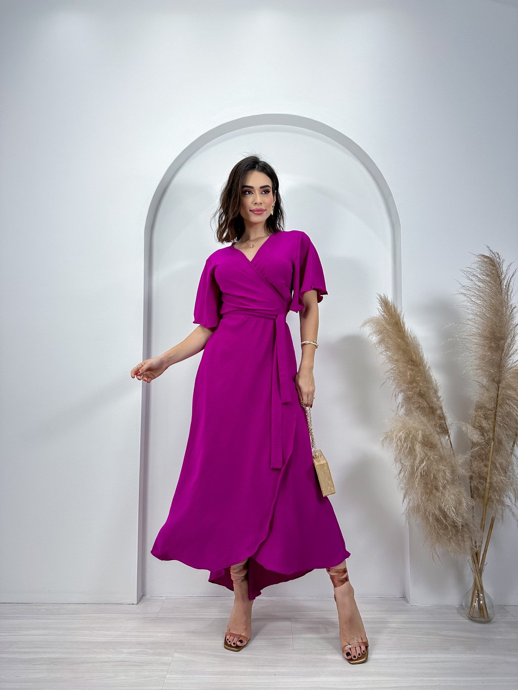 Vestido Fucsia Que Cor De Sapato Combina Com Vestido Rose Vestido