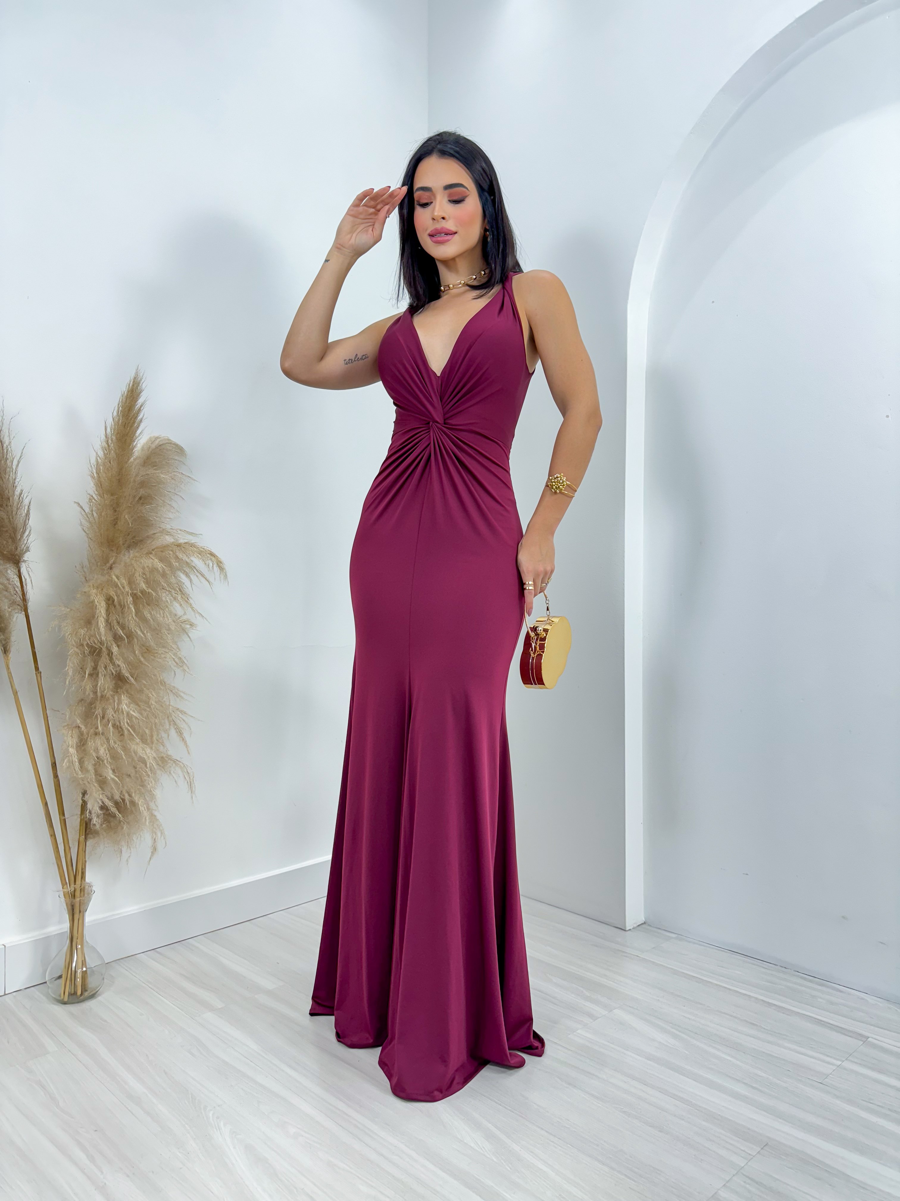 Vestido Longo Bruna Menina Vest Elegância e Sofisticação