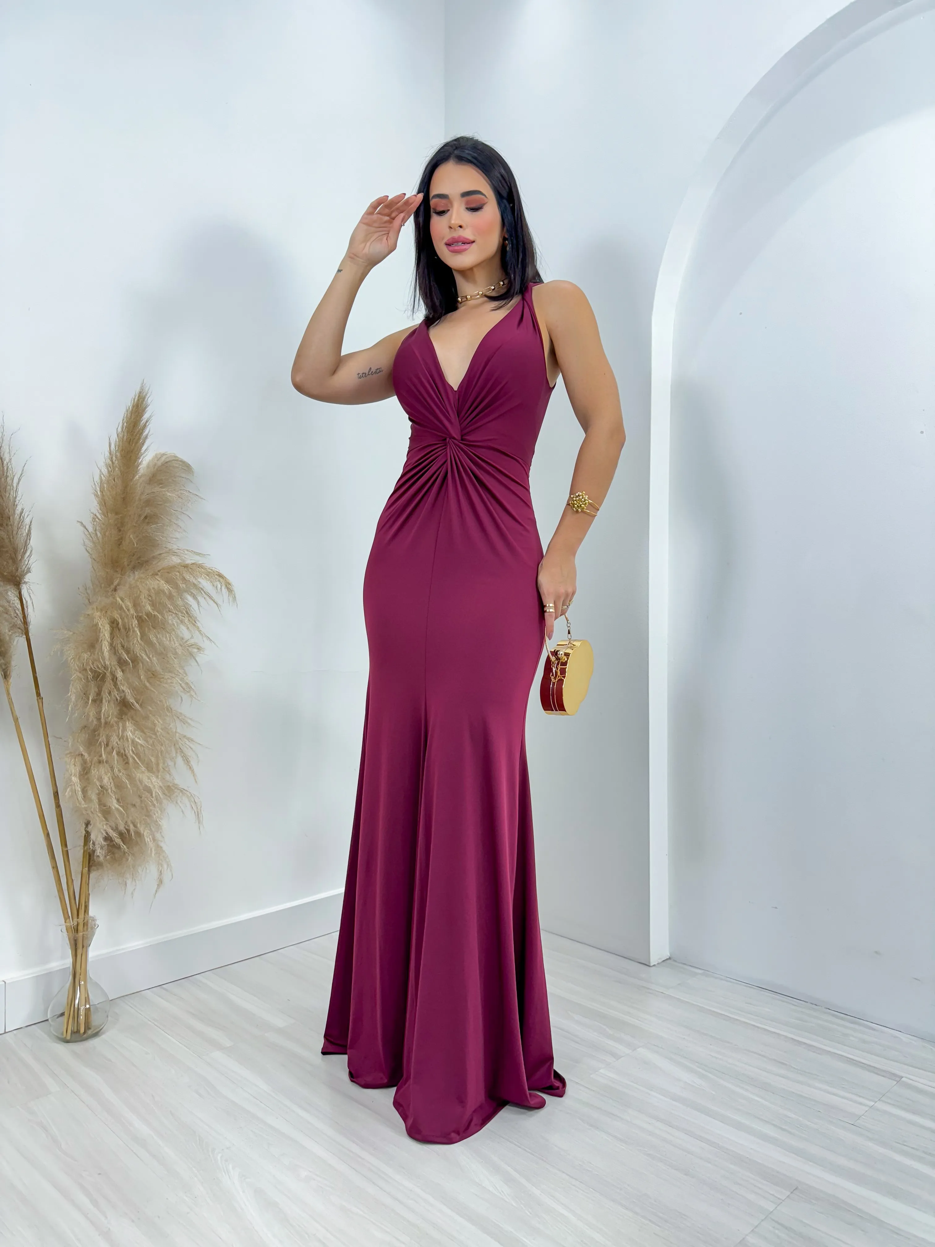 Vestido Longo Bruna Menina Vest Elegância e Sofisticação