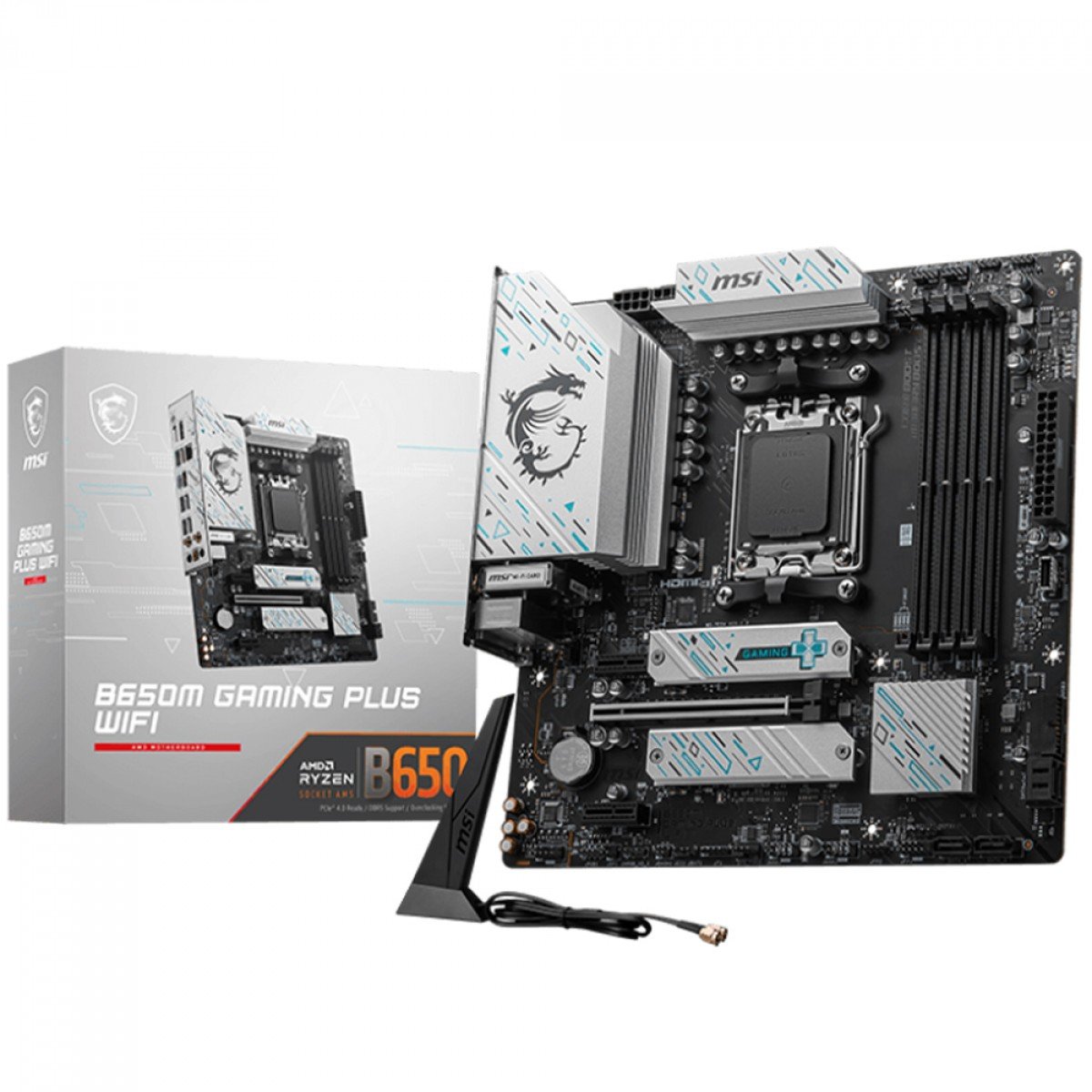 【新品】MSI B650M GAMING PLUS WIFI Placa Mãe B650M MSI Gaming Plus WIFI, AMD AM5, MATX, DDR5, NVME
