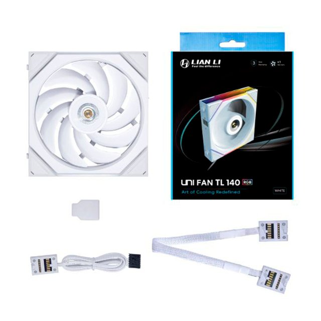 Cooler Fan Gamer Lian Li Uni Fan TL Branco 140mm ARGB - 14TL1W
