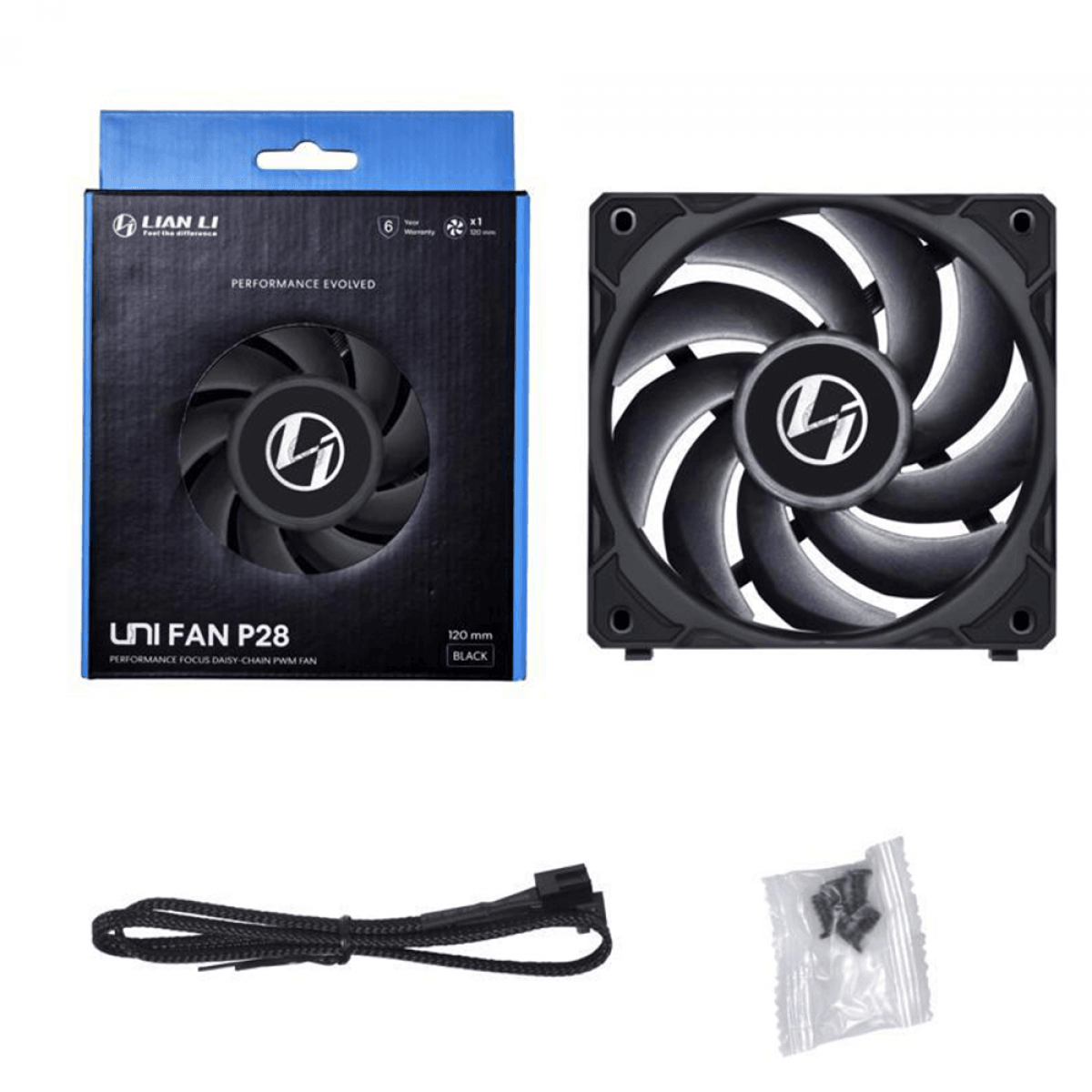 Cooler para Gabinete Lian Li Uni Fan P28 Performance Preto, 120mm