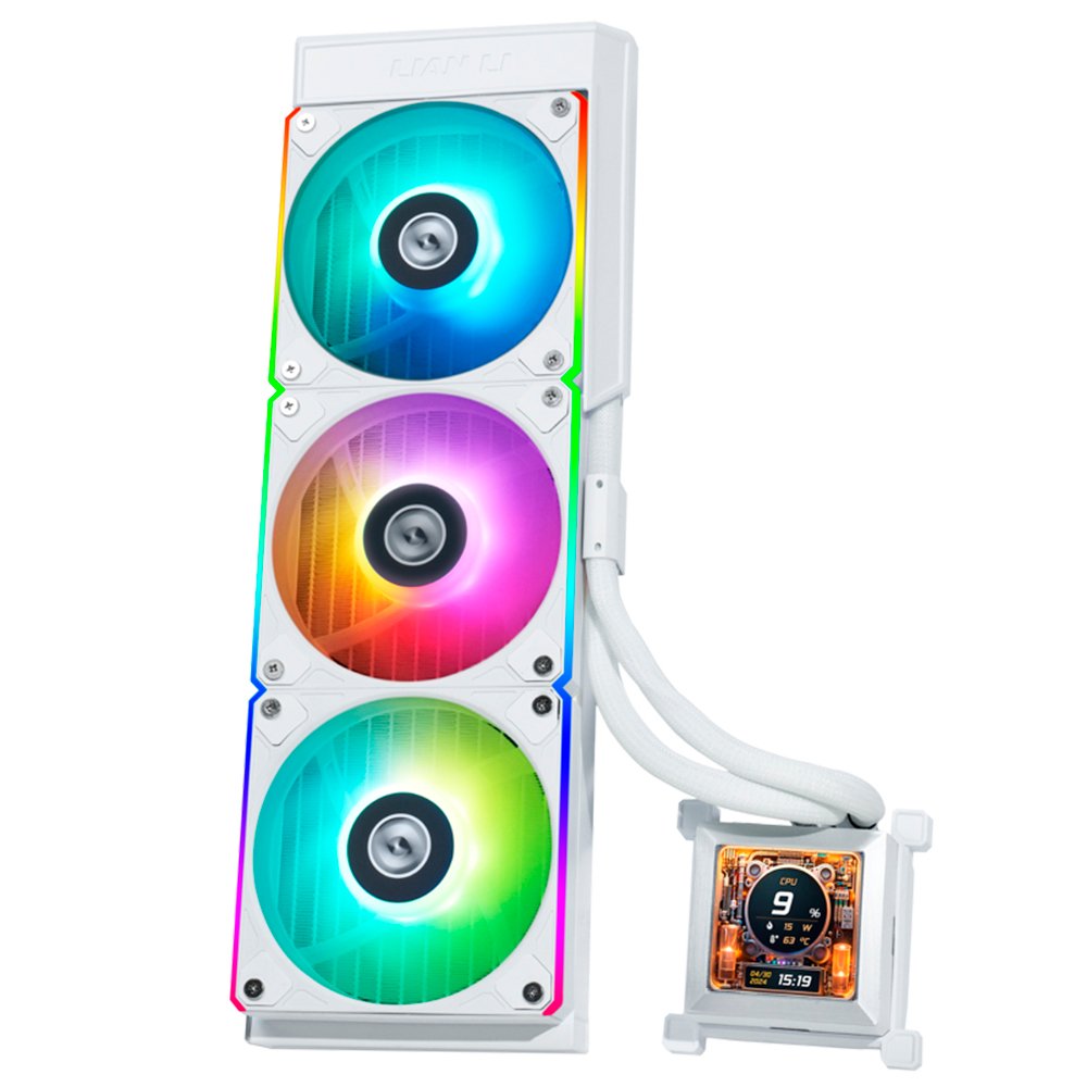LIAN LI HydroShift LCD 360 ホワイト Water Cooler Lian Li Hydroshift 360R Display LCD, 360mm, ARGB, Com