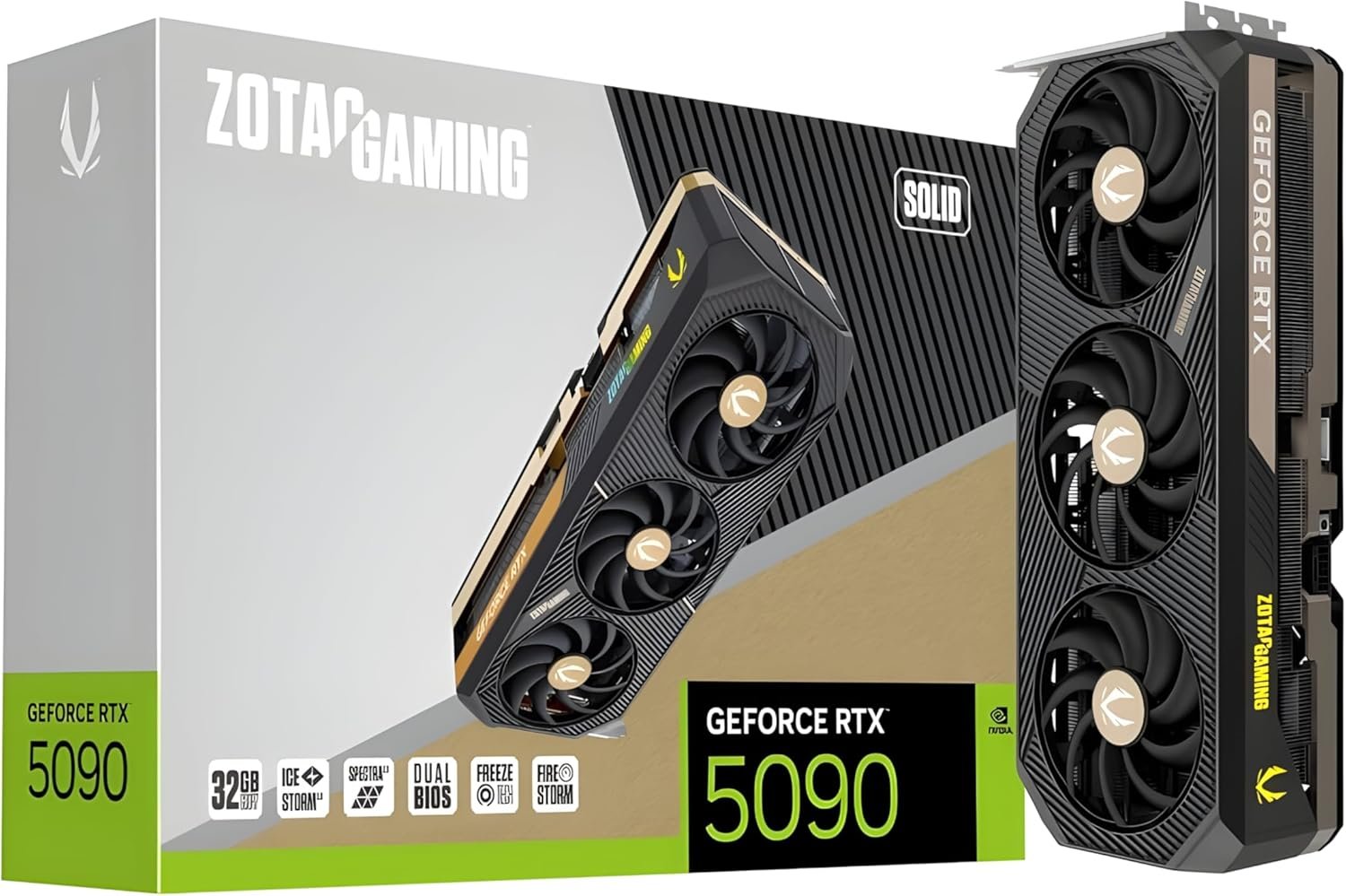 Placa de Video RTX 5090 Zotac GeForce SOLID 32GB GDDR7 512-bit