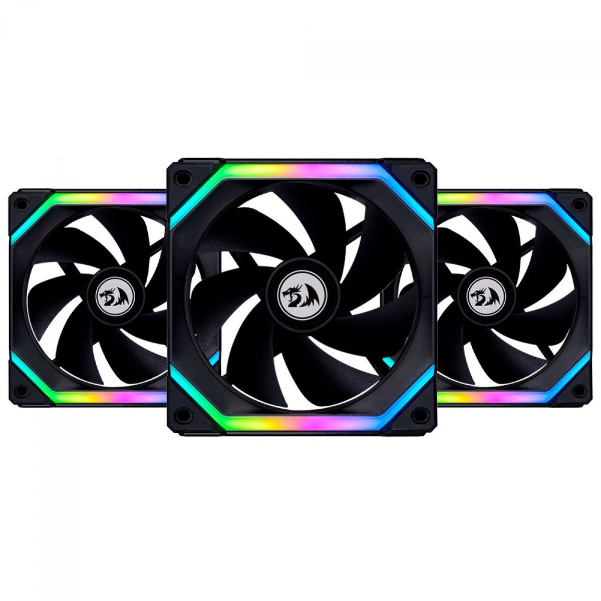 Kit 3x Coolers para Gabinete Lian Li Uni Fan Redragon Spec, 120mm