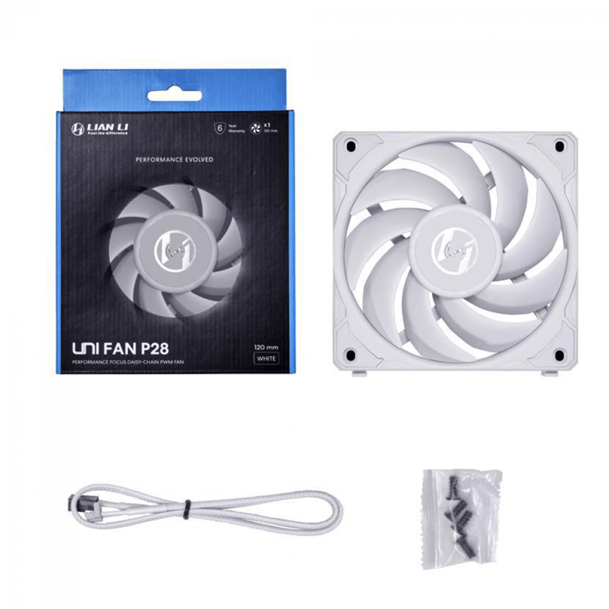 Cooler para Gabinete Lian Li Uni Fan P28 Performance Branca, 120mm