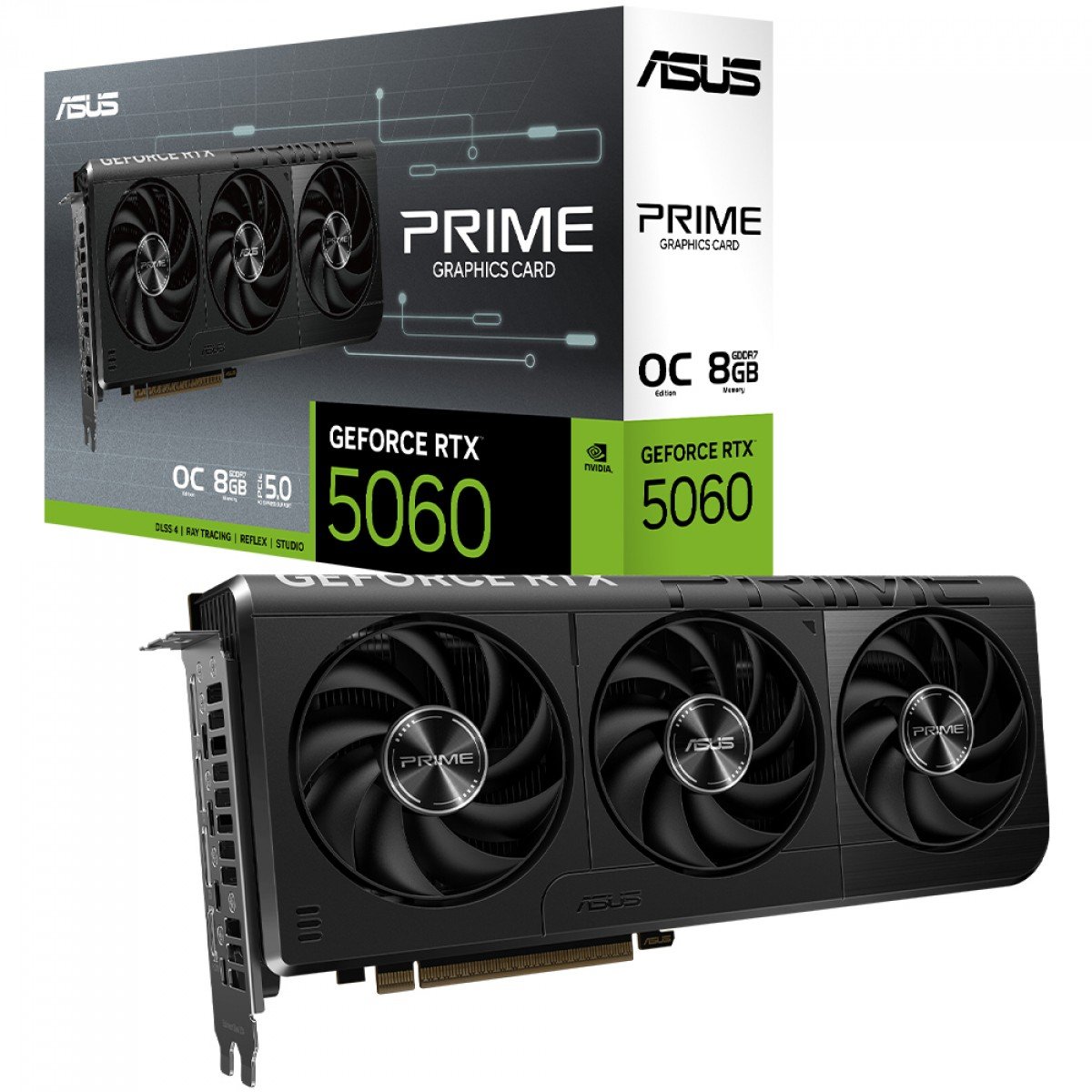 Placa de Vídeo RTX 5060 OC Edition Asus Prime NVIDIA GeForce Tri