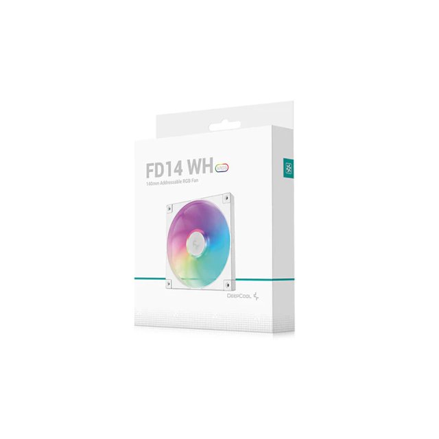 Cooler Fan DeepCool FD14, ARGB, 140mm, Branco, 1650 RPM, 82 CFM - R ...