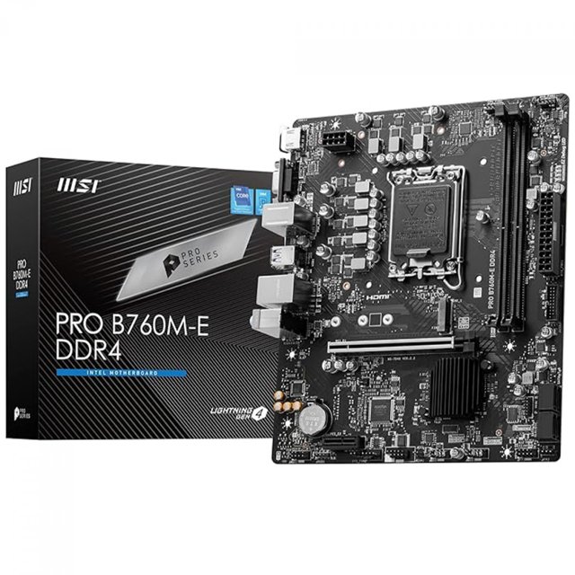 Placa Mãe MSI PRO B760M-E DDR4, Intel LGA 1700, MATX | PC Gamer Brasília