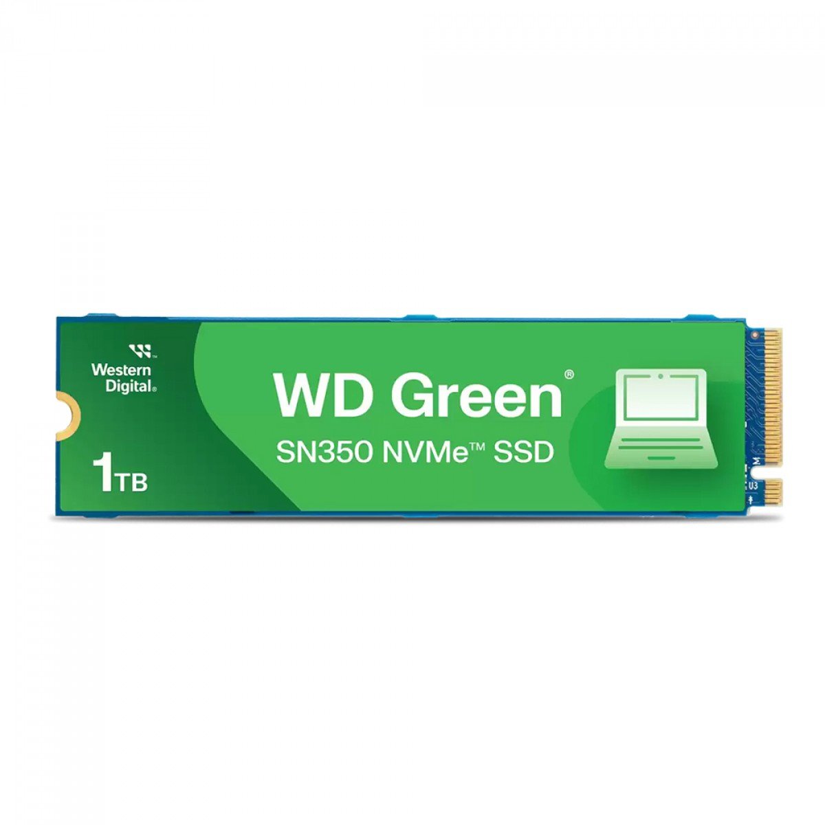 SSD WD Green SN350 1TB, M.2 2280, PCIe, NVMe, Leitura 2400MB/s e