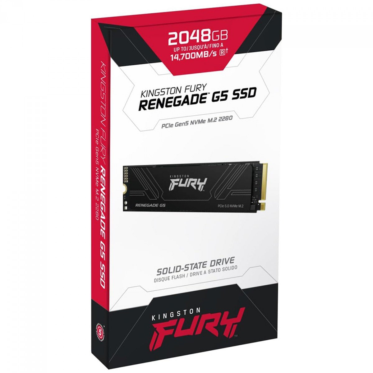 SSD 2TB Kingston Fury Renegade G5, PCIe 5.0, M.2 NVMe, 2280