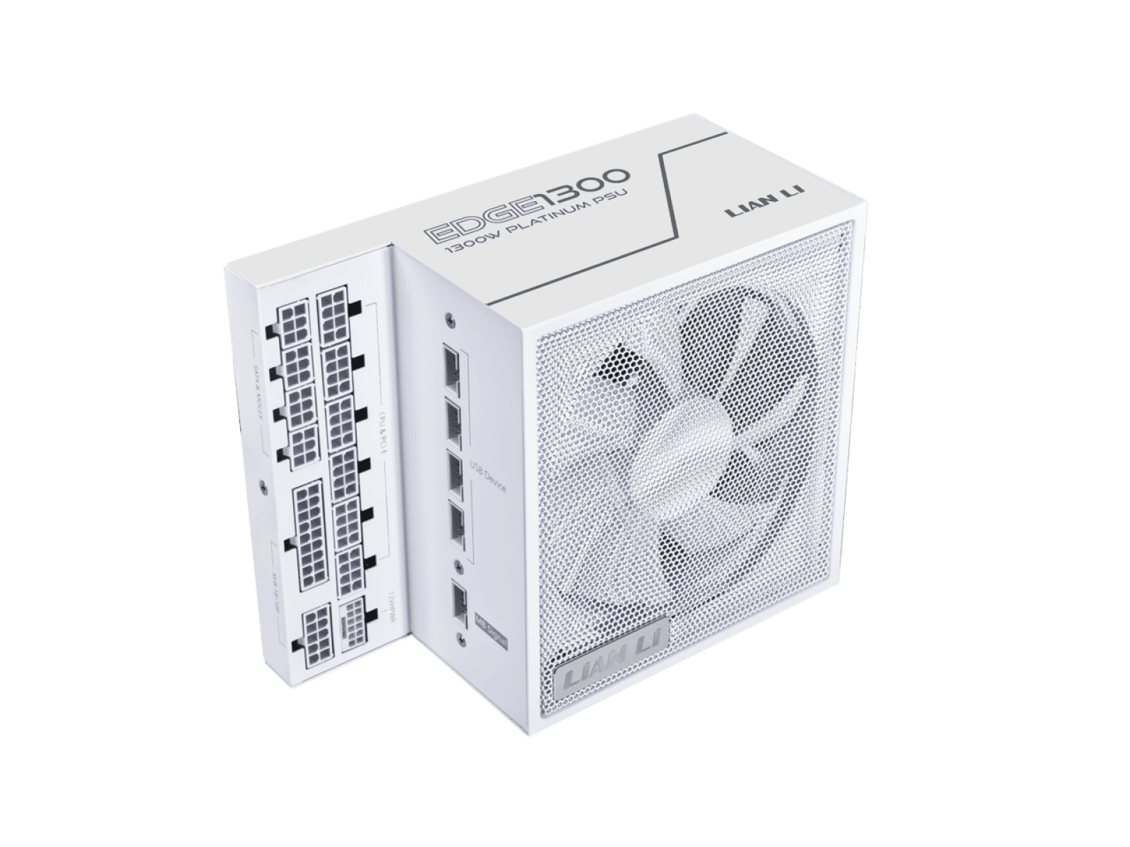 Fonte Lian Li EDGE 1300W Branca, 80 Plus Platinum, ATX 3.1, PCI