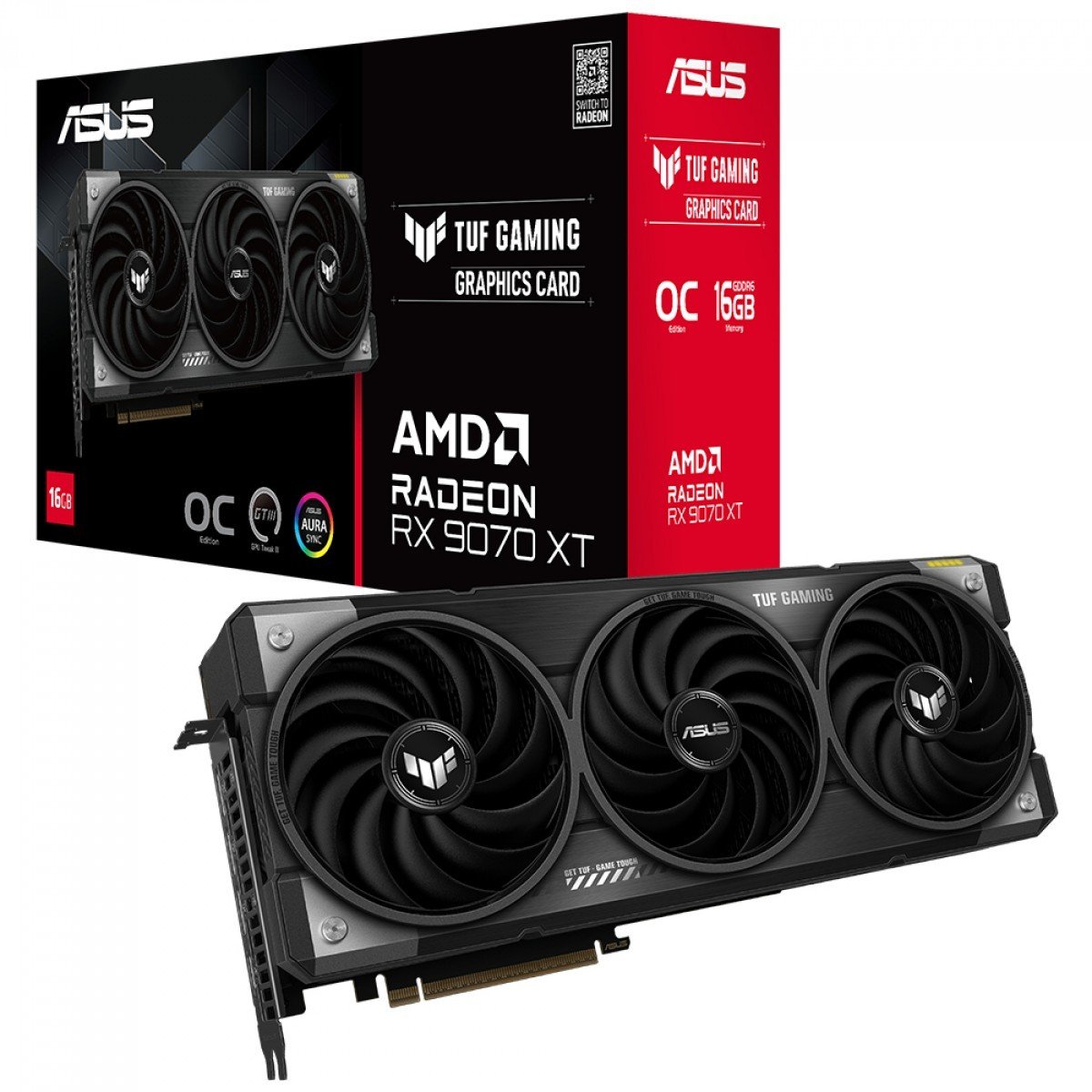 ASUS AMD Radeon RX 9070 XT 16GB OC　新品未開封 Placa de Vídeo RX 9070 XT 16GB Asus TUF Gaming AMD Radeon OC