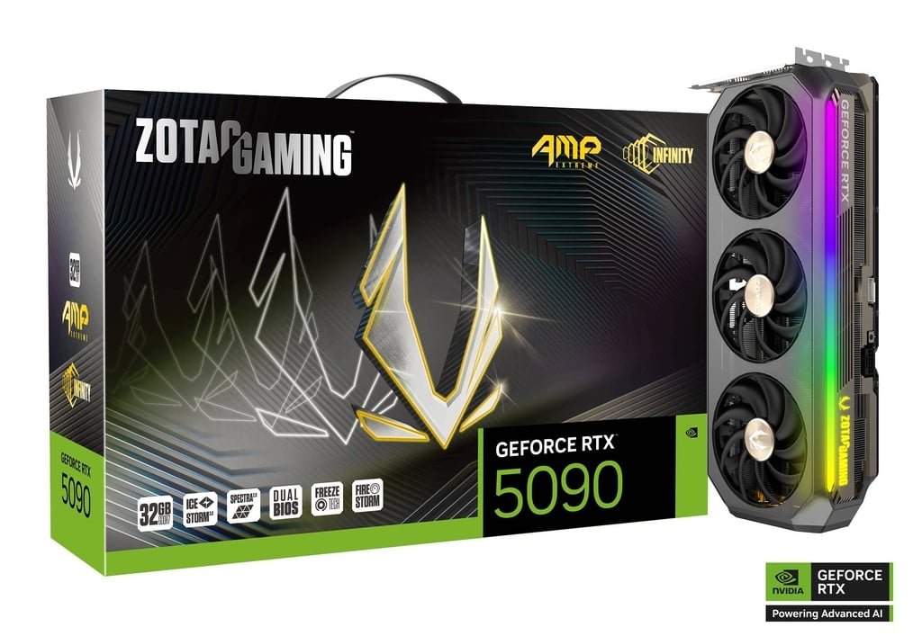 Placa de Vídeo RTX 5090 32GB Zotac GeForce AMP Extreme INFINITY